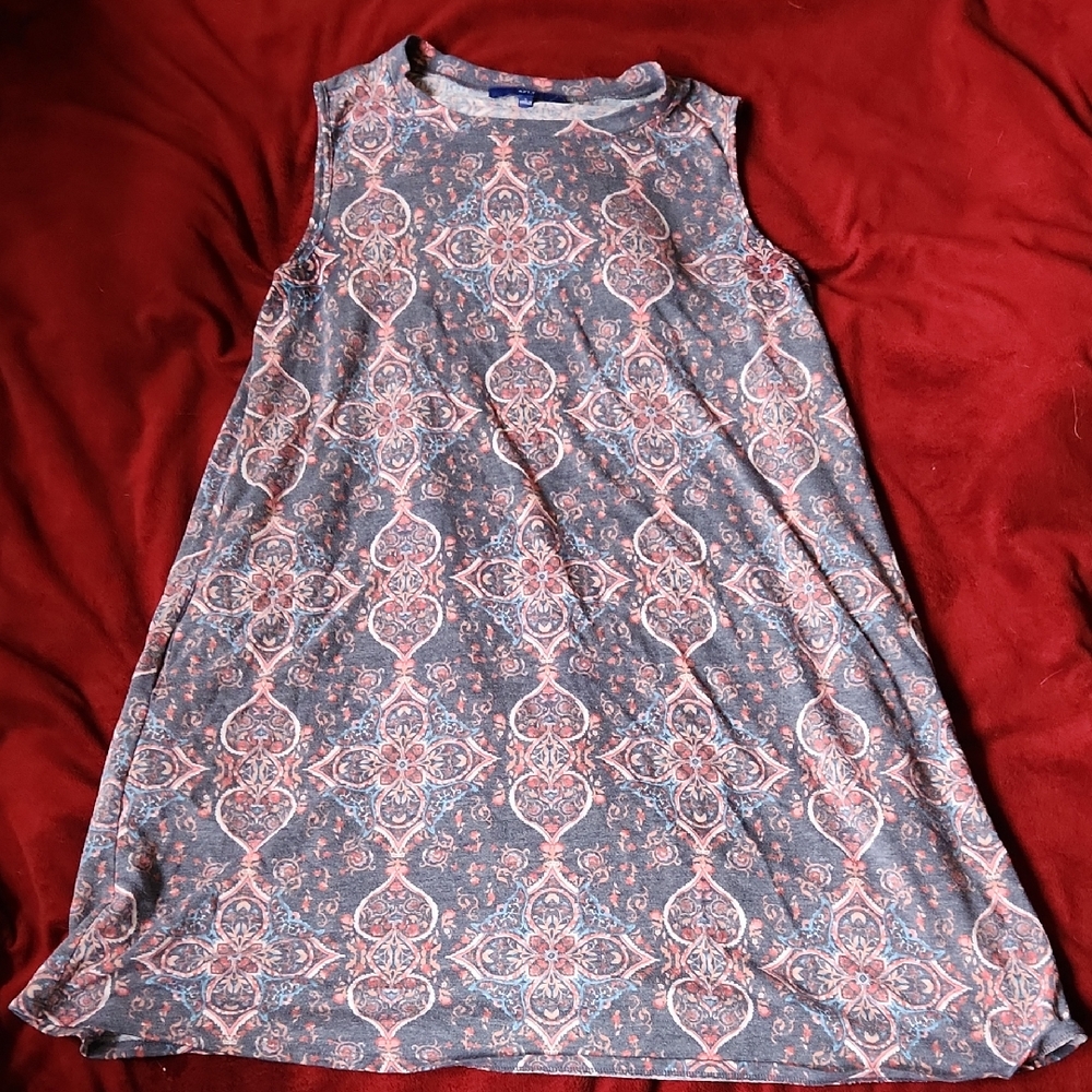 Apt. 9 Floral Knit Top in Gray and Pink